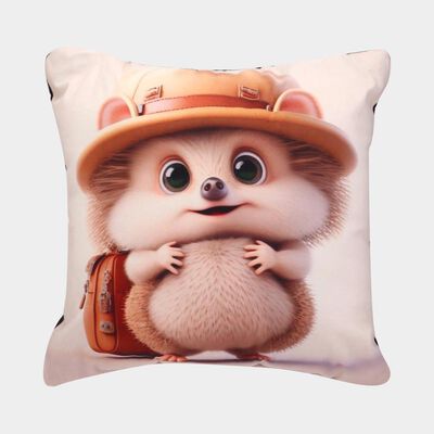 Beige Polyester Cushion
