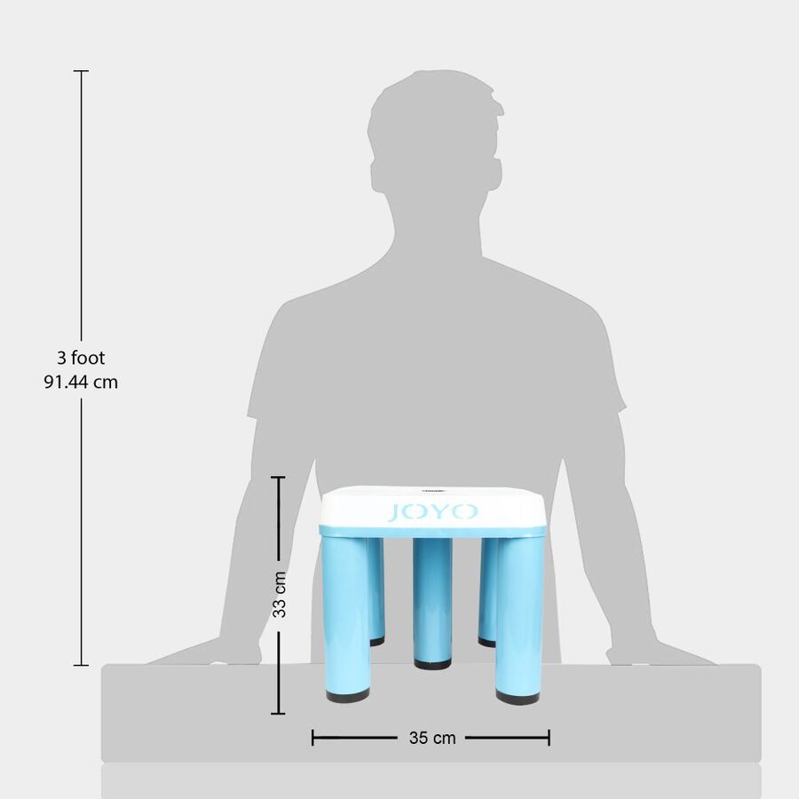Blue Plastic Bath Stool, , large image number null