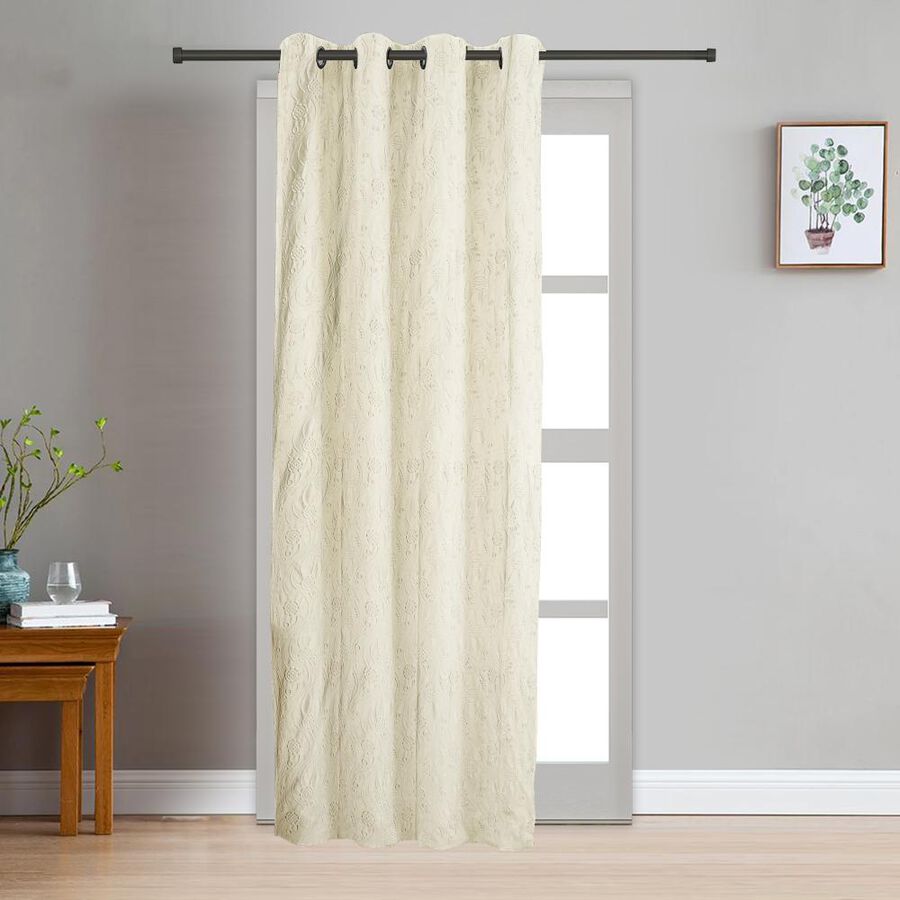 7ft. Beige Microfiber Door Curtain, , large image number null
