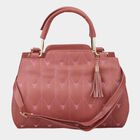 Women's Peach Polyurethane Tote Bag, , small image number null