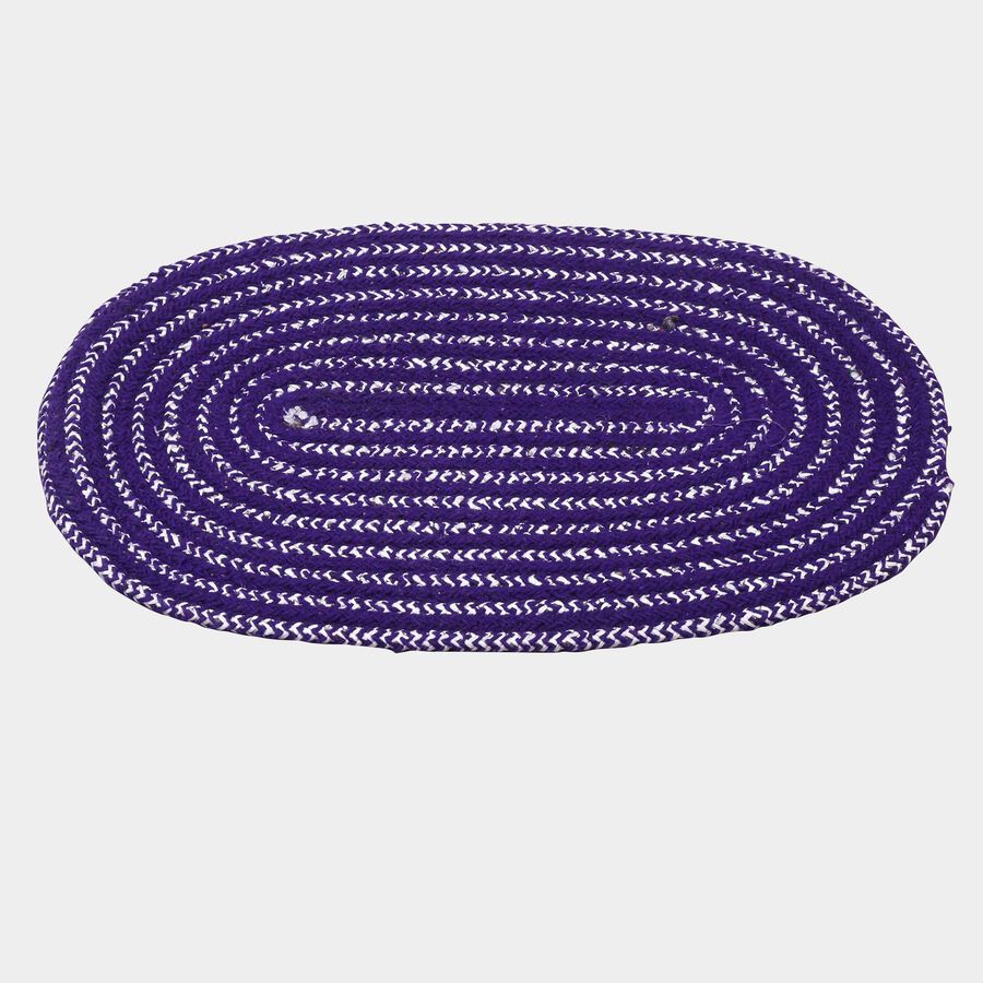 Blue Polyester Cotton Door Mat, , large image number null
