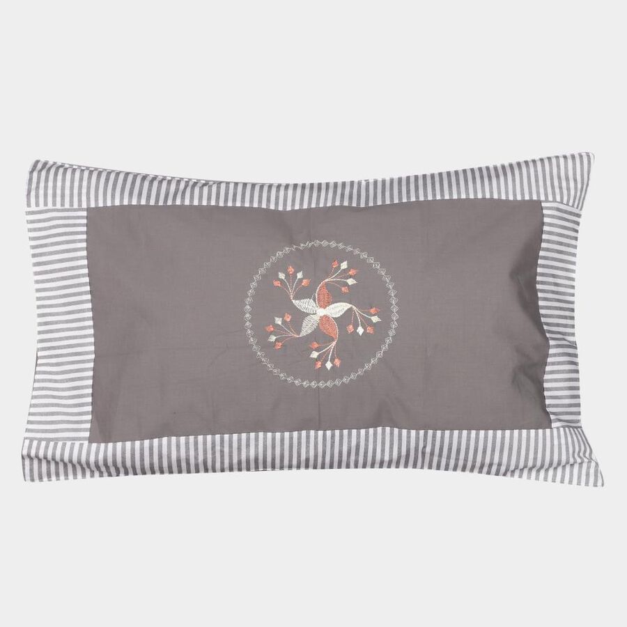 Blue Polyester Cotton Pillow Cover, , large image number null
