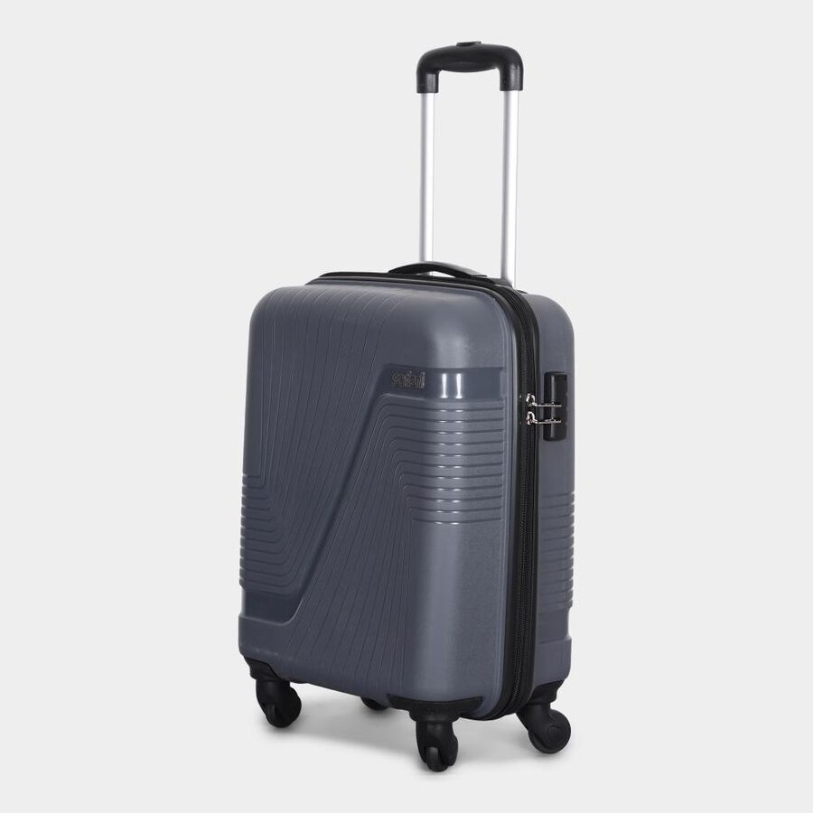 4-Wheel Dark Grey Polypropylene Hard Case Trolley, Small, , large image number null