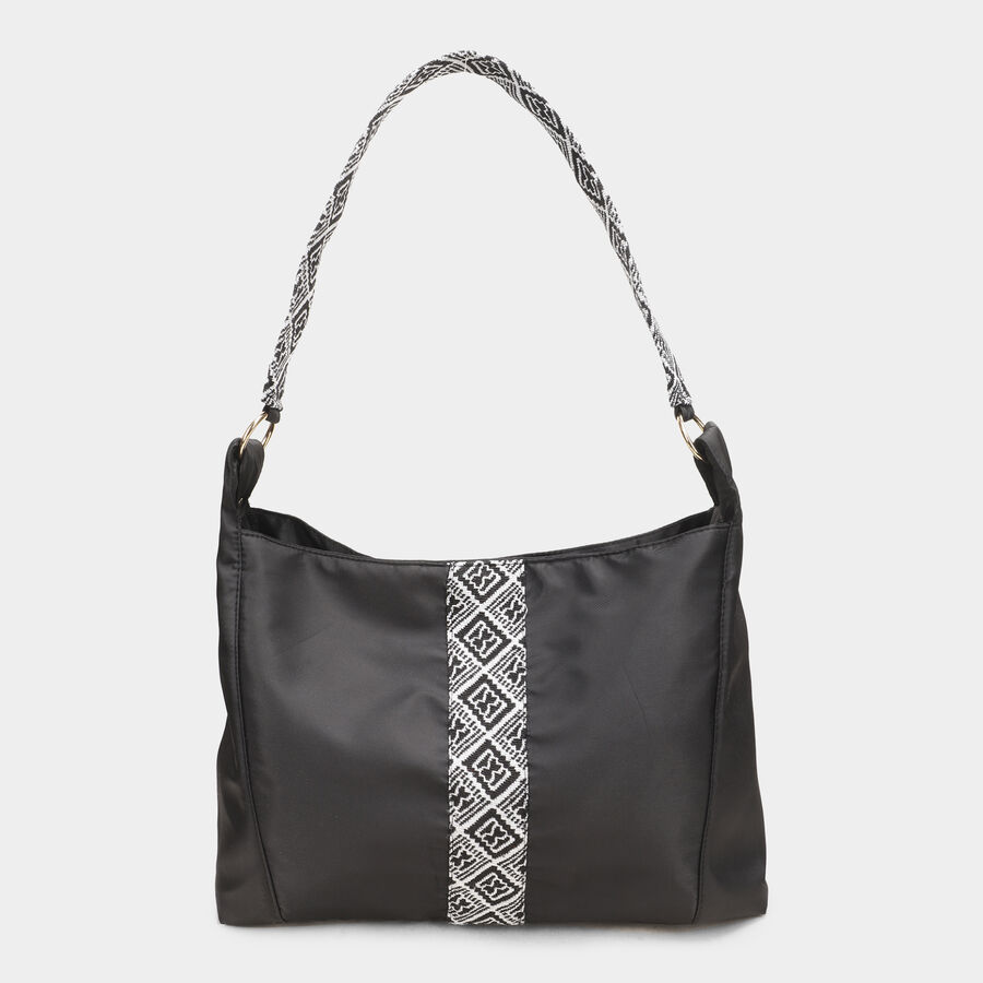 Women's Black Polyurethane Hand Bag, , large image number null