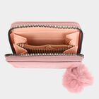 Women's Pink Polyurethane Clutch Bag, , small