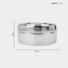 1.2 L Stainless Steel Poori Dabba, , small image number null