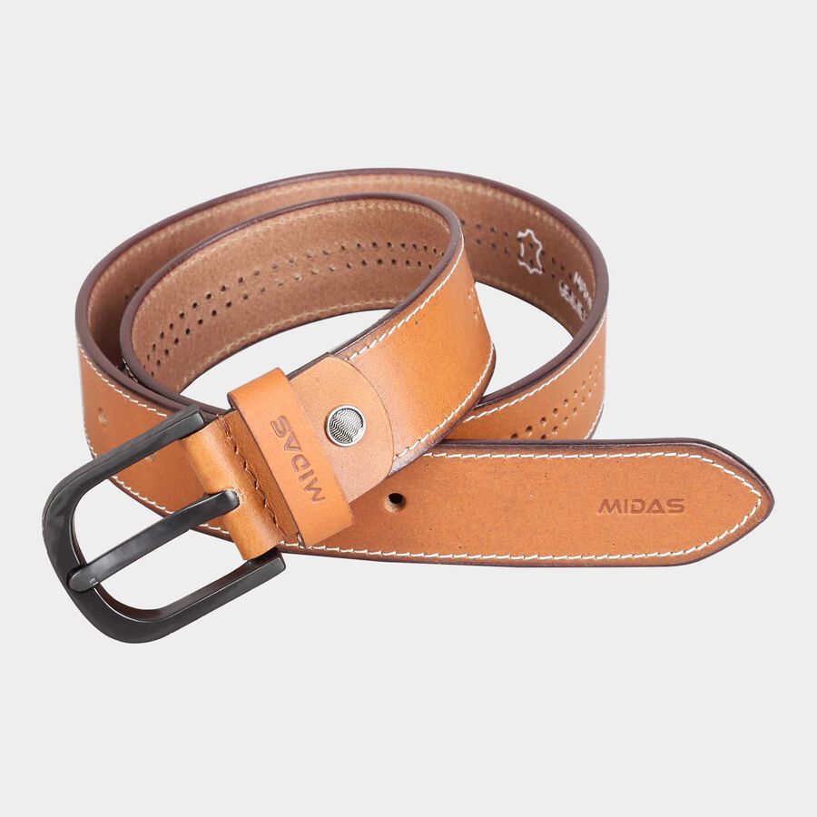 Men's Polyurethane Casual Belt, Size 32, Smooth/Plain, , large image number null