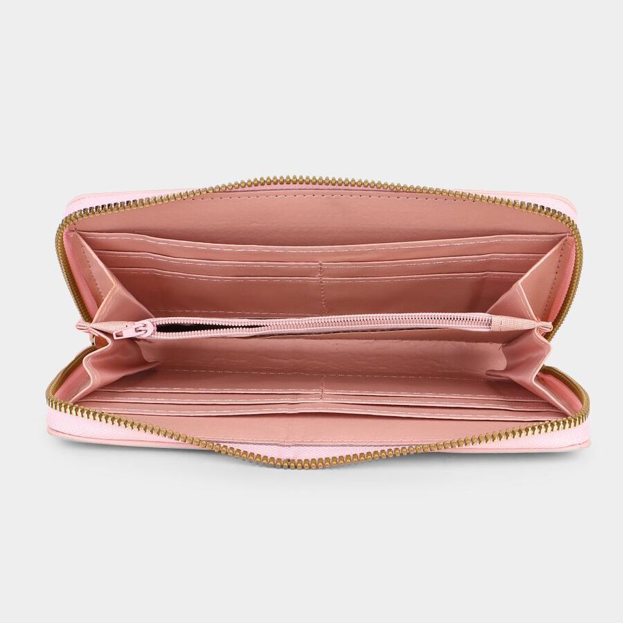Women's Pink Polyurethane Handbag, , large image number null