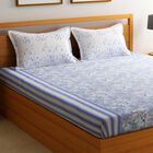 104 TC Cotton Double Bedsheet, King Size, With 2 Pillow Covers, , small image number null