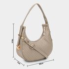 Women's Beige Polyurethane Hand Bag, , small image number null