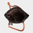 Women's Black Polyurethane Tote Bag, , small image number null