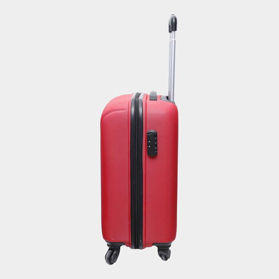 4-Wheel Red Polypropylene Hard Case Trolley, Medium, , large image number null