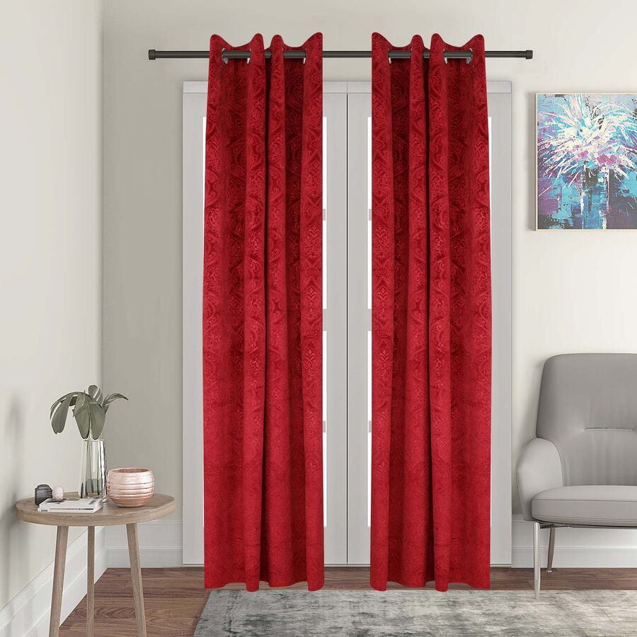 7ft. Maroon Velvet Door Curtain, , large image number null