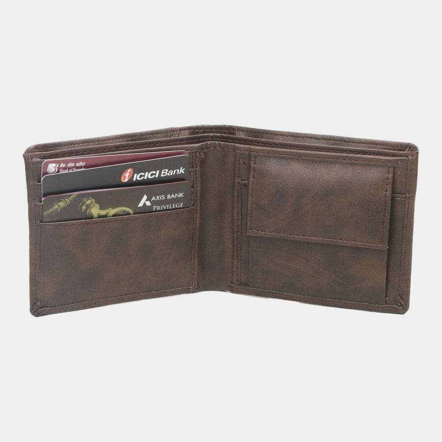 Brown Pu Wallet, , large