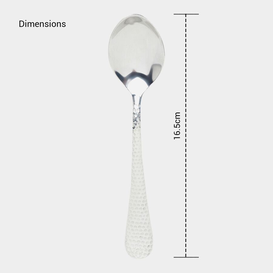 Stainless Steel Hammered Spoon - 5 Pcs., , large image number null