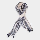 Women's Blue Viscose Scarf, , small image number null