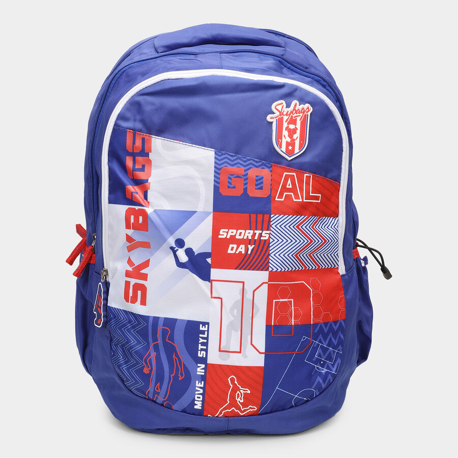 Blue Fabric Backpack, , large