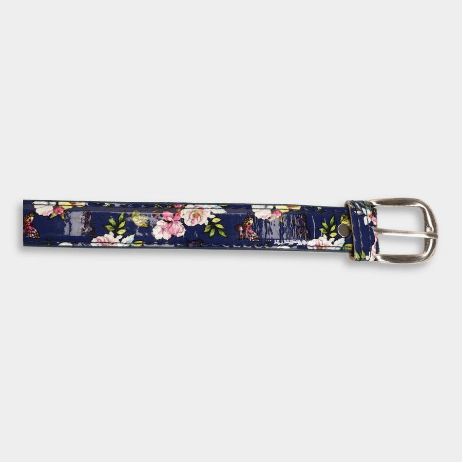 Women's Black Polyurethane Belt, , large image number null