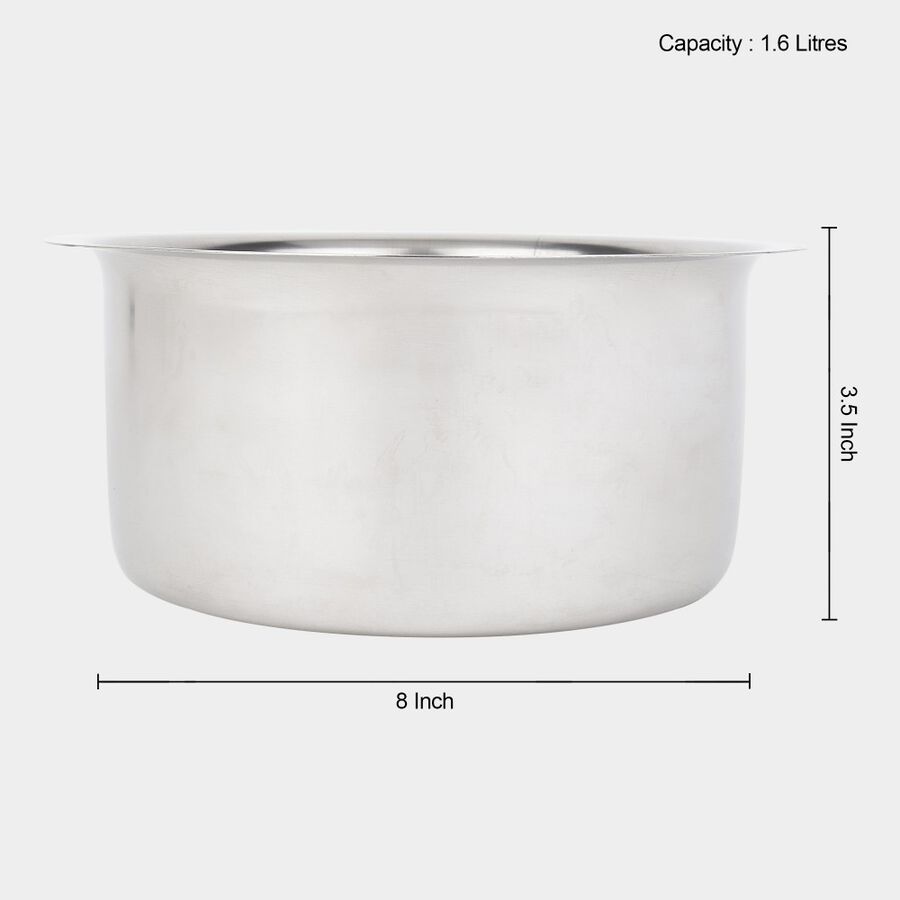 1.6 L Induction Compatible Stainless Steel Patila, , large image number null