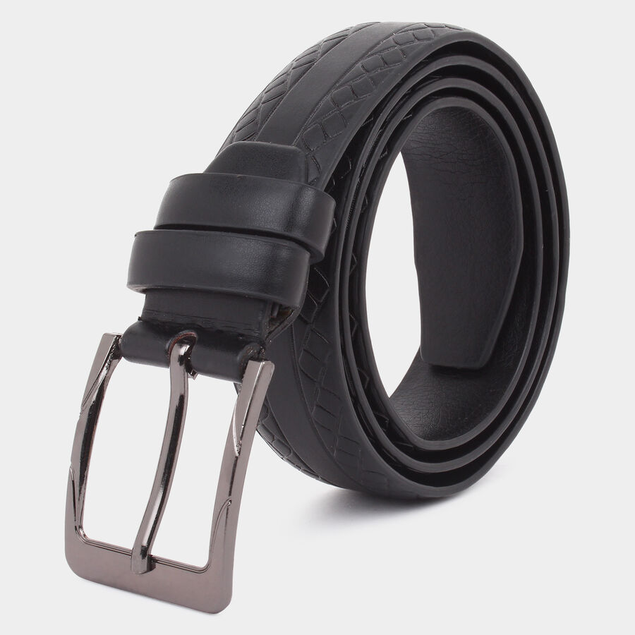 Men Formal Black Belt (32 in.), , large image number null