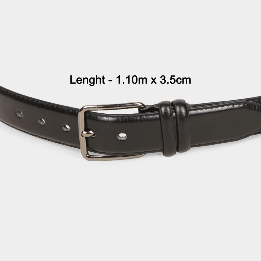 Men's Black Polyurethane Casual Belt, , large image number null