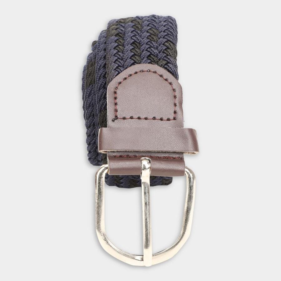 Men's Navy Blue Canvas Casual Belt, , large image number null
