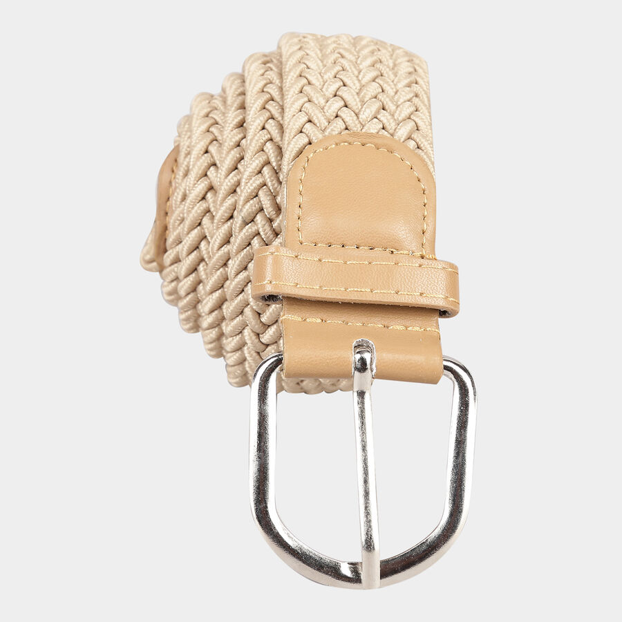 Women's Beige Nylon And Polyester Belt, , large image number null