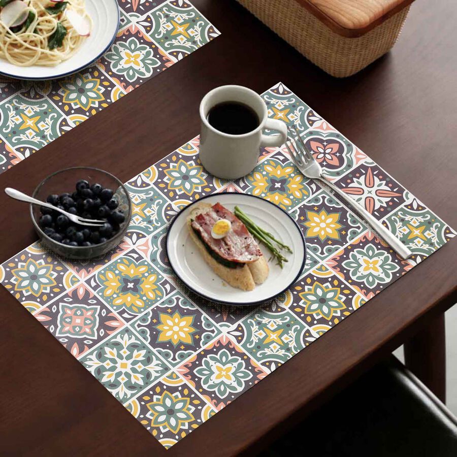 Home Beautiful PVC Table Mat, Set of 6, 30 X 45 cm Vishal Mega Mart India