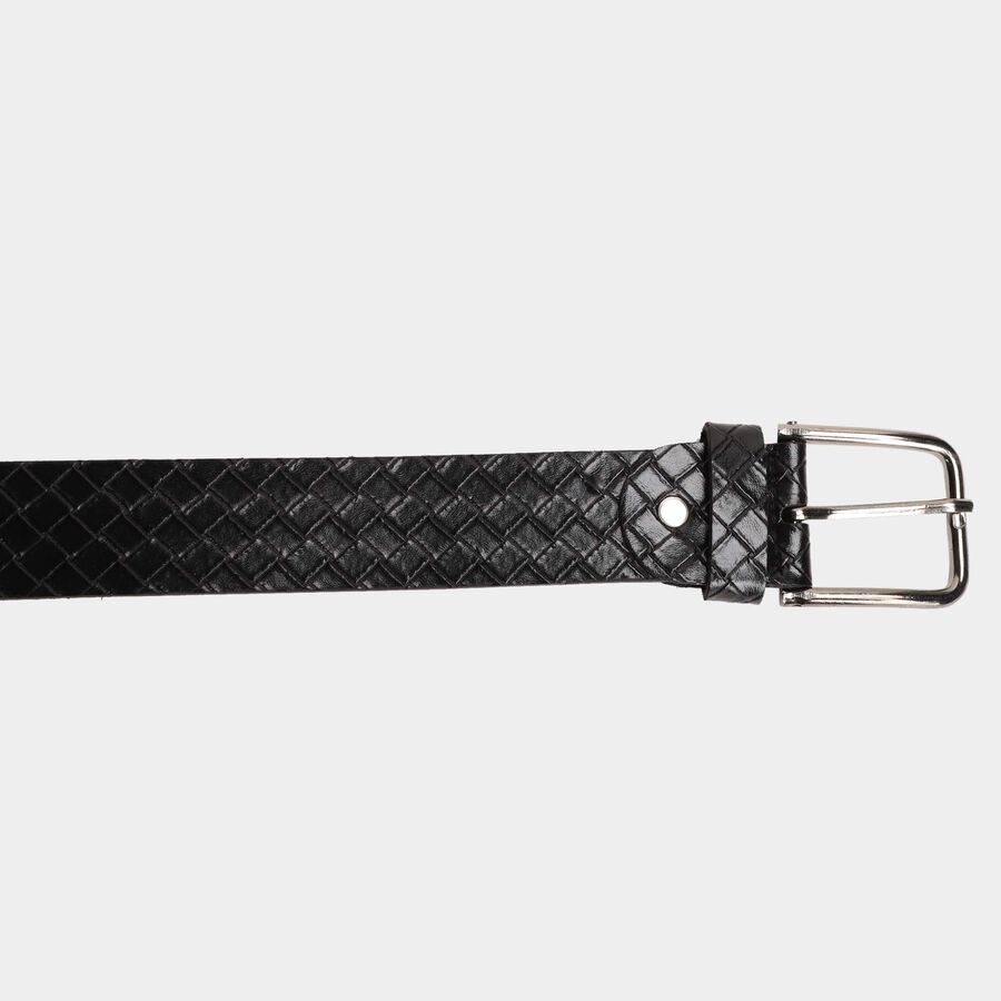 Men's Black Polyurethane Casual Belt, , large image number null