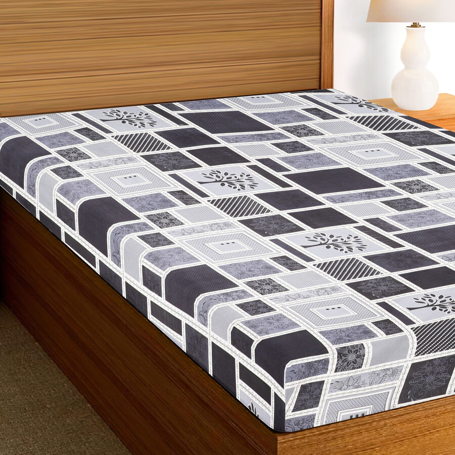 Grey Microfiber Single Bedsheet, , large image number null