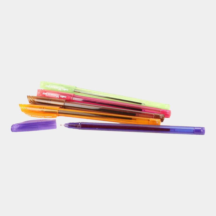 Blue Ink Plastic Pen Set of 5, , large image number null