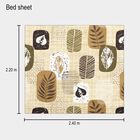 Green Microfiber Double Bedsheet with Pillow Cover, , small
