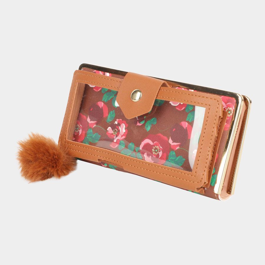 Women's Polyurethane Zipper Hand Pouch, , large image number null