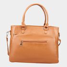 Women's Tan Polyurethane Tote Bag, , small image number null