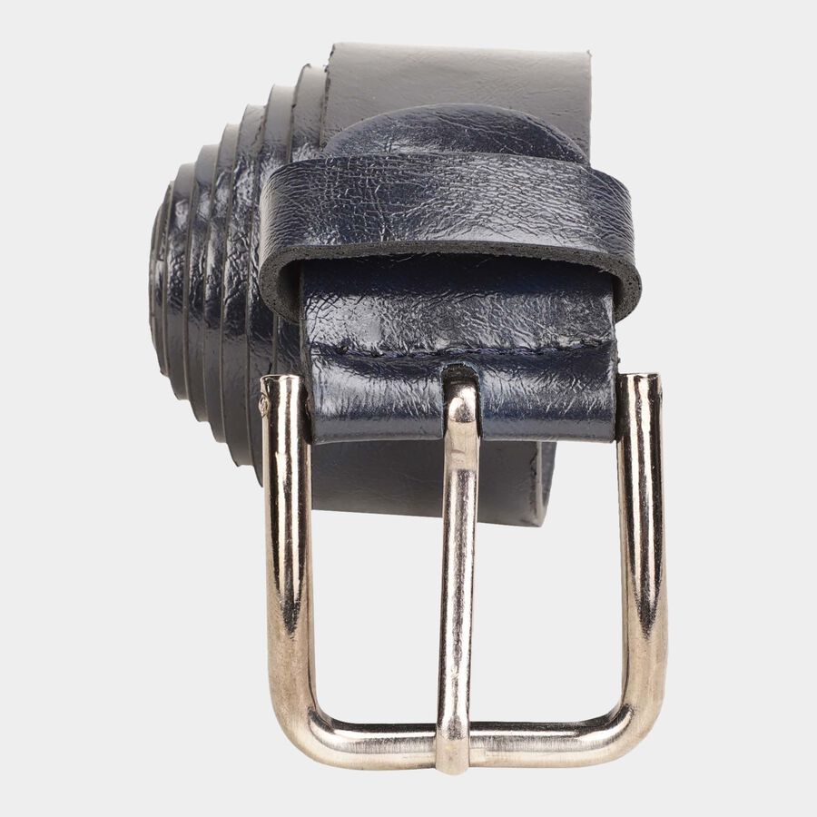 Men's Navy Blue Polyurethane Casual Belt, , large image number null