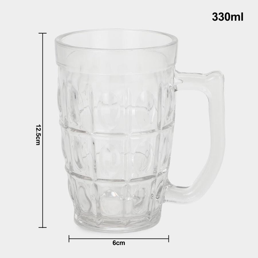 330ml Glass Beer Mug, , large