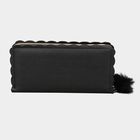 Women's Black Polyurethane Hand Pouch, , small image number null