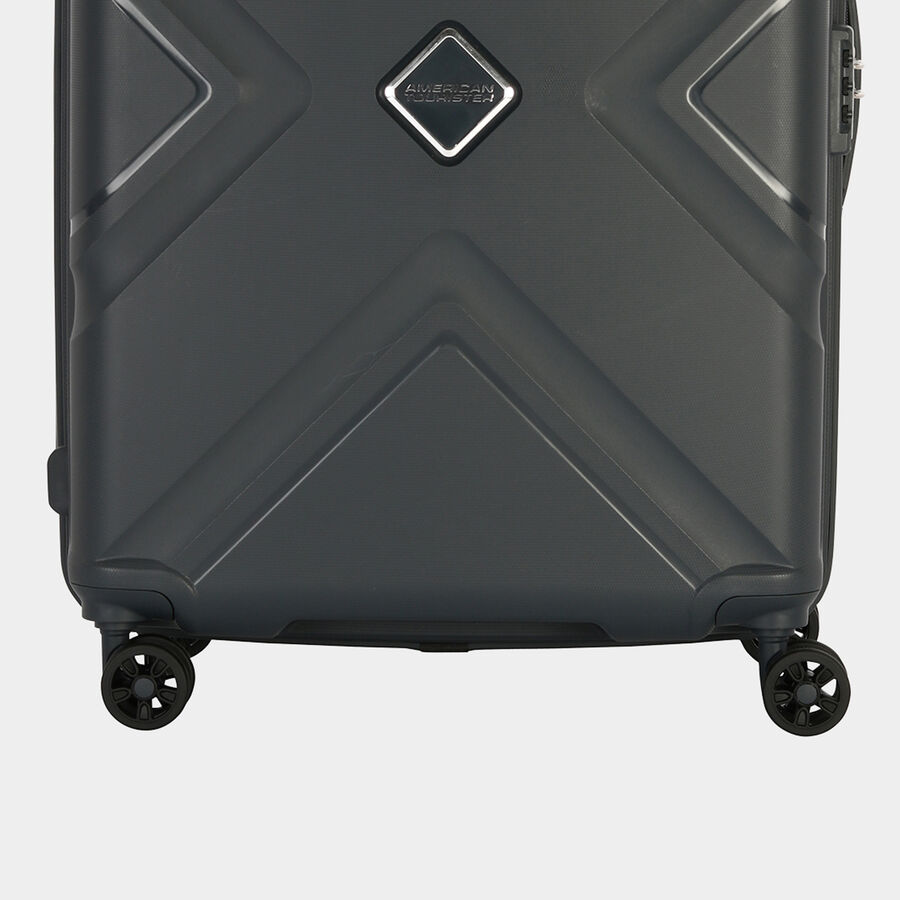 8-Wheel Grey Polypropylene Hard Case Trolley, Medium, , large image number null