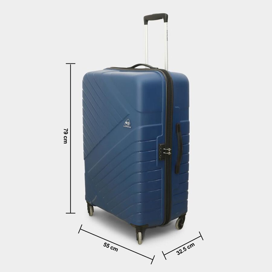 4-Wheel Dark Blue Polypropylene Hard Case Trolley, Small + Medium + Large, , large image number null