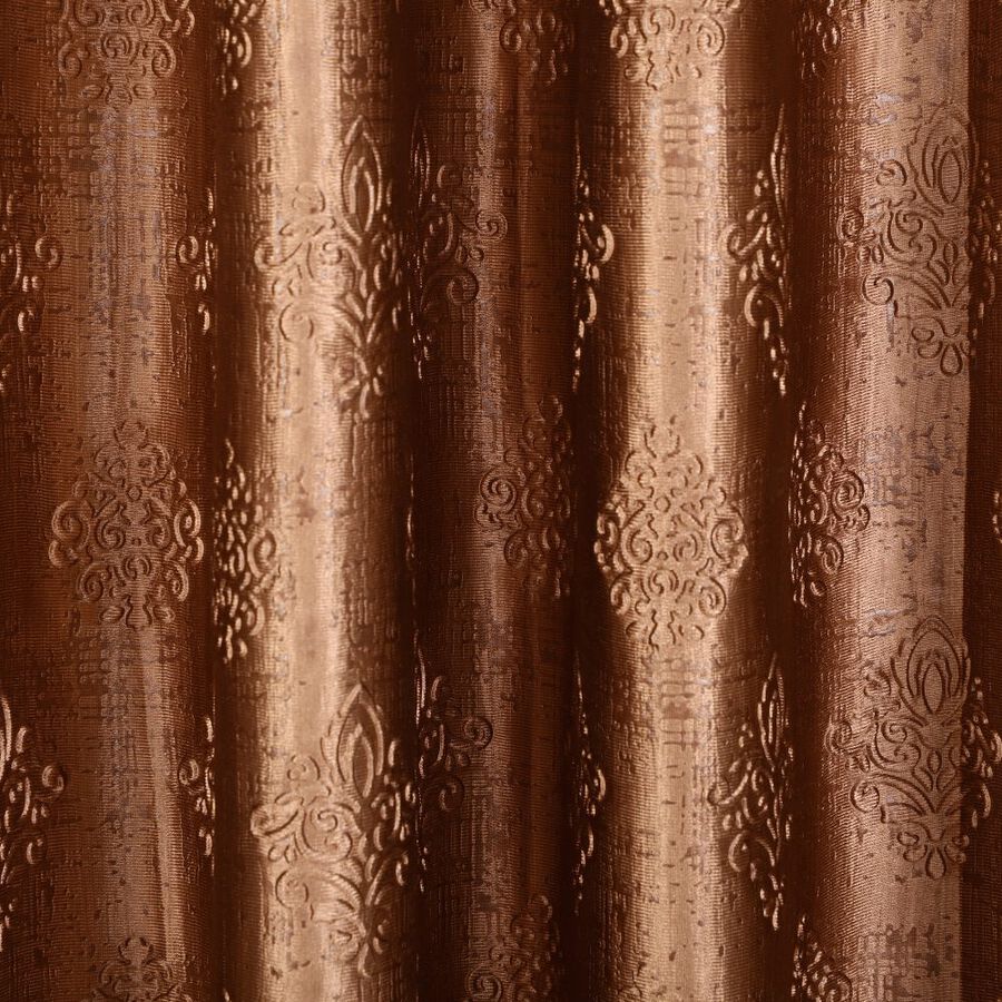 7ft. Brown Polyester Curtain, , large