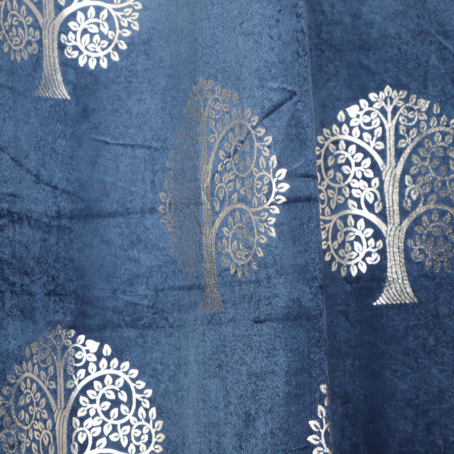 7ft. Blue Velvet Door Curtain, , large image number null