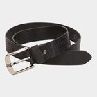 Men's Black Leather Casual Belt, , small image number null