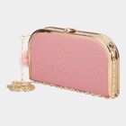 Women's Light Pink Polyurethane Clutch Bag, , small image number null