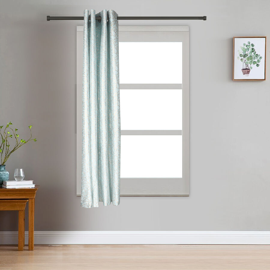 5 ft. Aqua Polyester Curtain, , large image number null