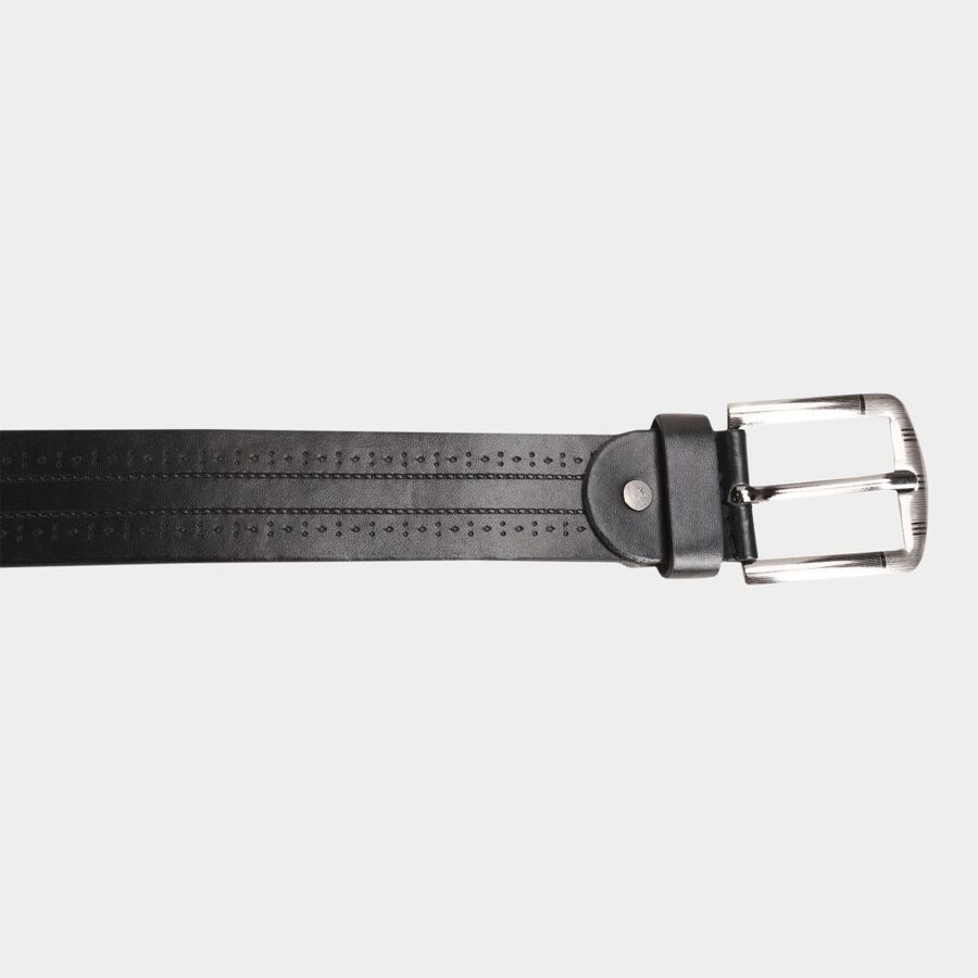 Men's Black Polyurethane Casual Belt, , large image number null
