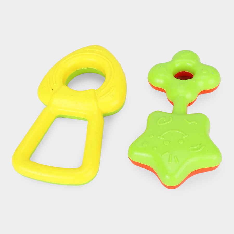 4-Piece Baby Rattle And Teether Toy Set For Newborns, , large