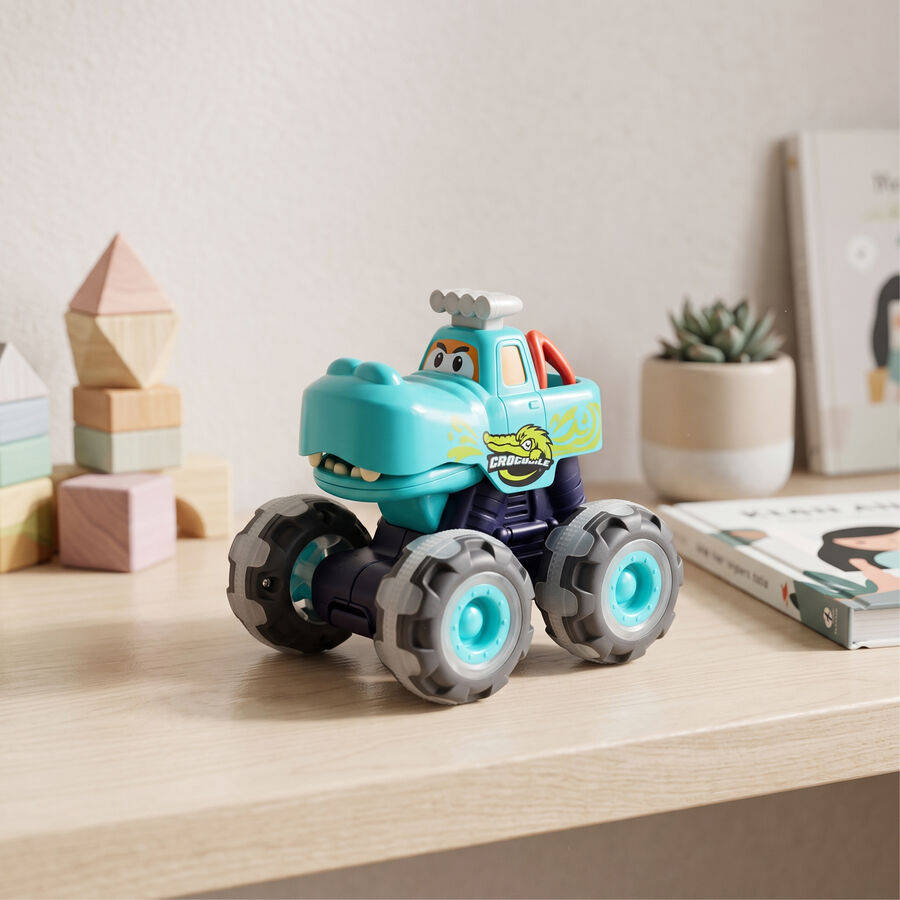 kid's Friction Powered Bull Monster Truck Toy, , large