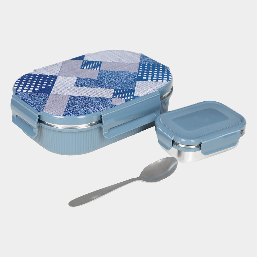 400 ml Plastic Lunch Box with Container & Spoon, , large image number null