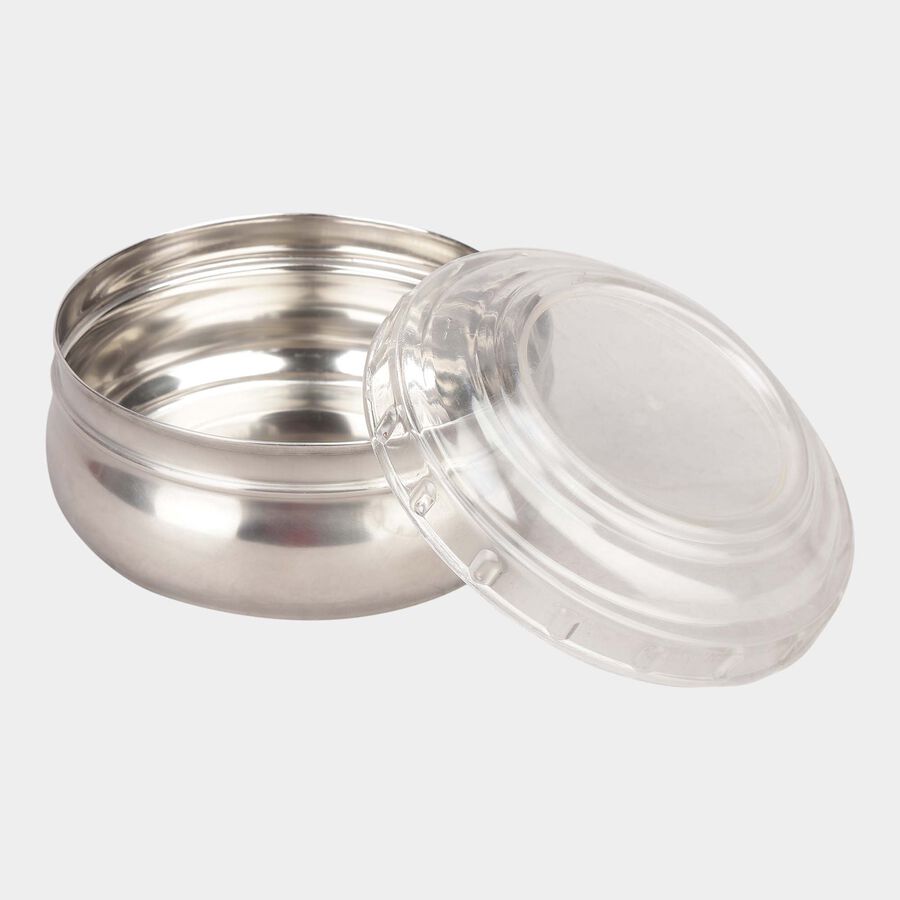 Stainless Steel Round Container (Poori Dabba) - 500 ml, , large image number null