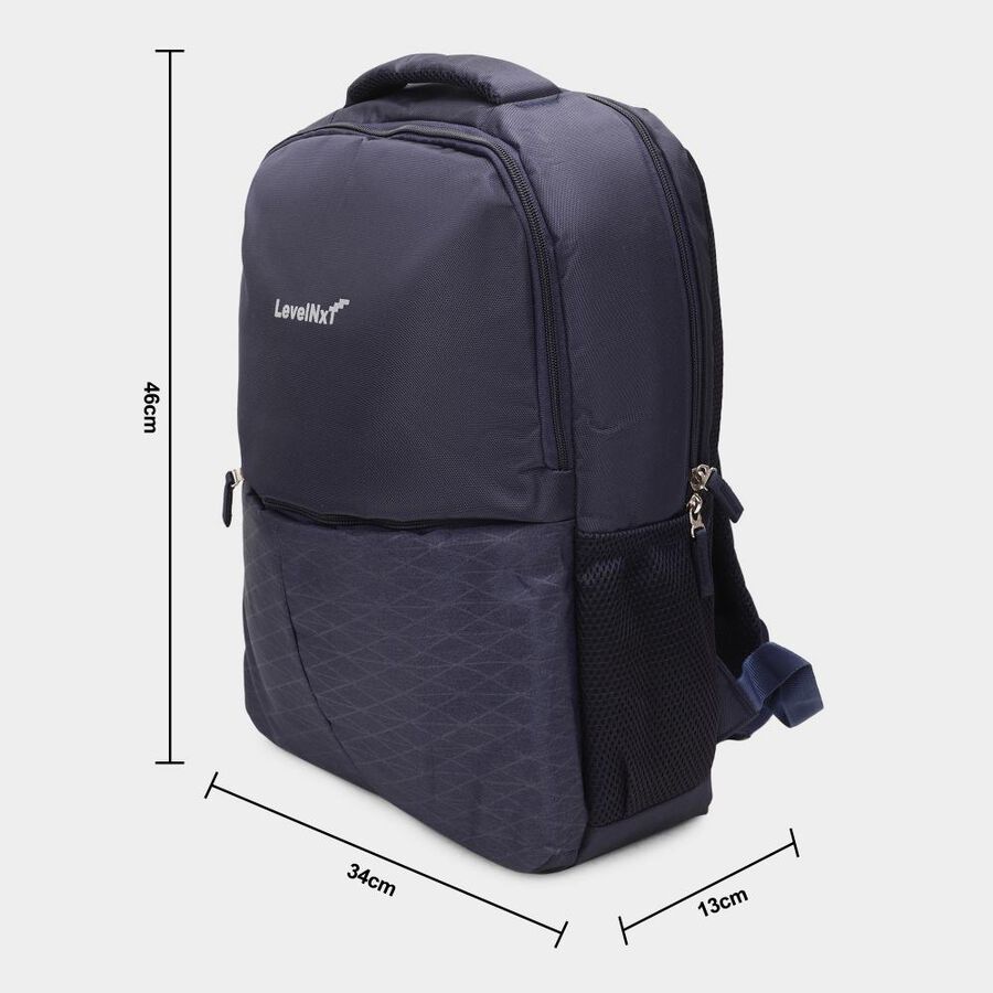 Dark Blue Backpack with Laptop Sleeve, 27 L(Approx), , large image number null